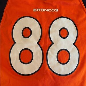 Nike Orange and White Kids Broncos Jersey